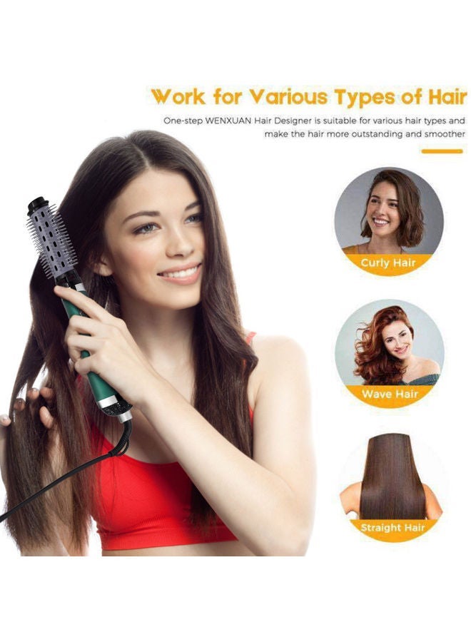 NIBEMINENT Multifunctional Anti-Static Curley Hair Dryer Dark Green - Image 4