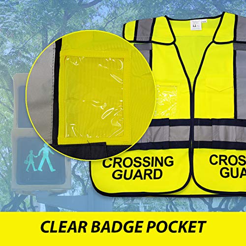 ViewBrite Safety VIEWBRITE Reflective (Class 2) Crossing Guard Vest Lime Green - School Crossing Guard Vest with 5 Point Breakaway High Visibility Yellow/Green Neon - Image 5