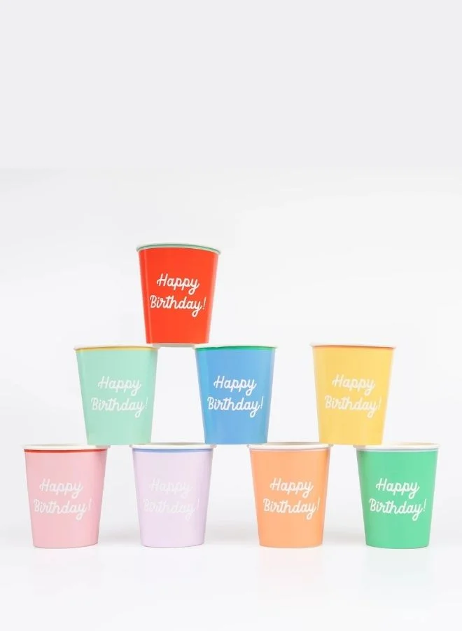 Meri Meri Mixed Happy Birthday Cups