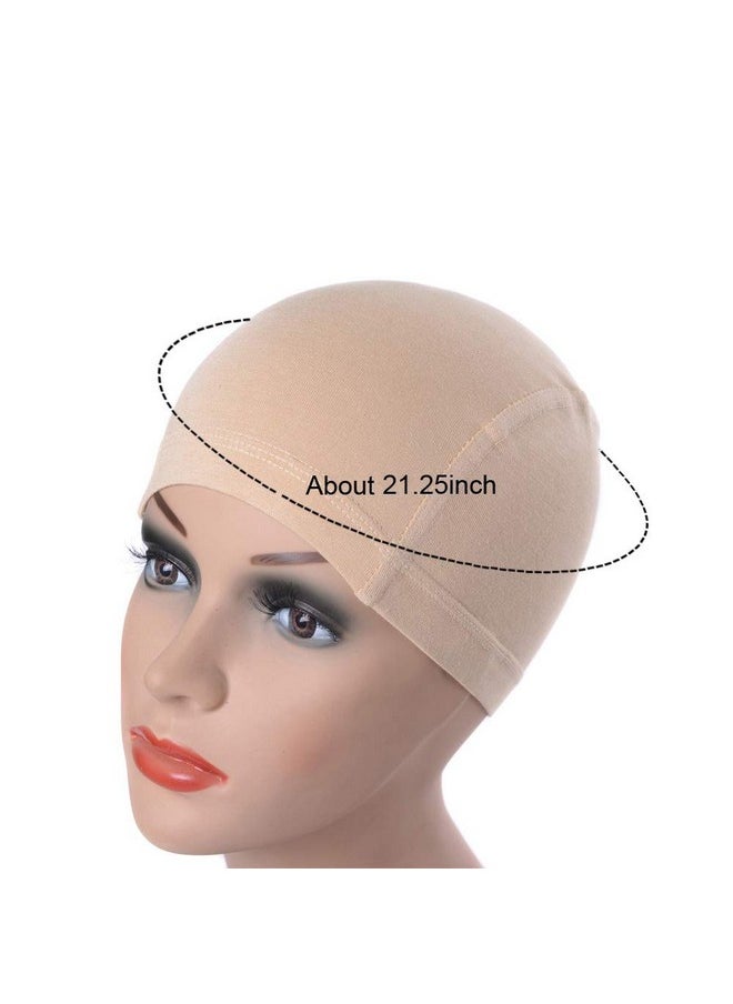 ياتشيو قبعة شعر مستعار من ألياف الخيزران، قبعة شعر مستعار مرنة مريحة يمكن ارتداؤها تحت الشعر المستعار (بيج)  - Image 3