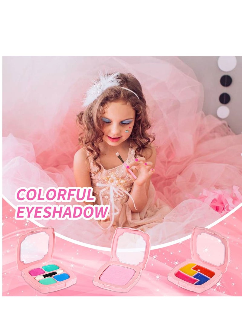 Excefore Kids Washable Makeup Girl Toys, Kids Makeup Kit for Girl, Safe and Non-Toxic Little Girl Makeup Set, Little Girls Makeup Kit for Toddler Kid Children Princess, Birthday Gift for Girl 4-10 Year Old  - Image 3