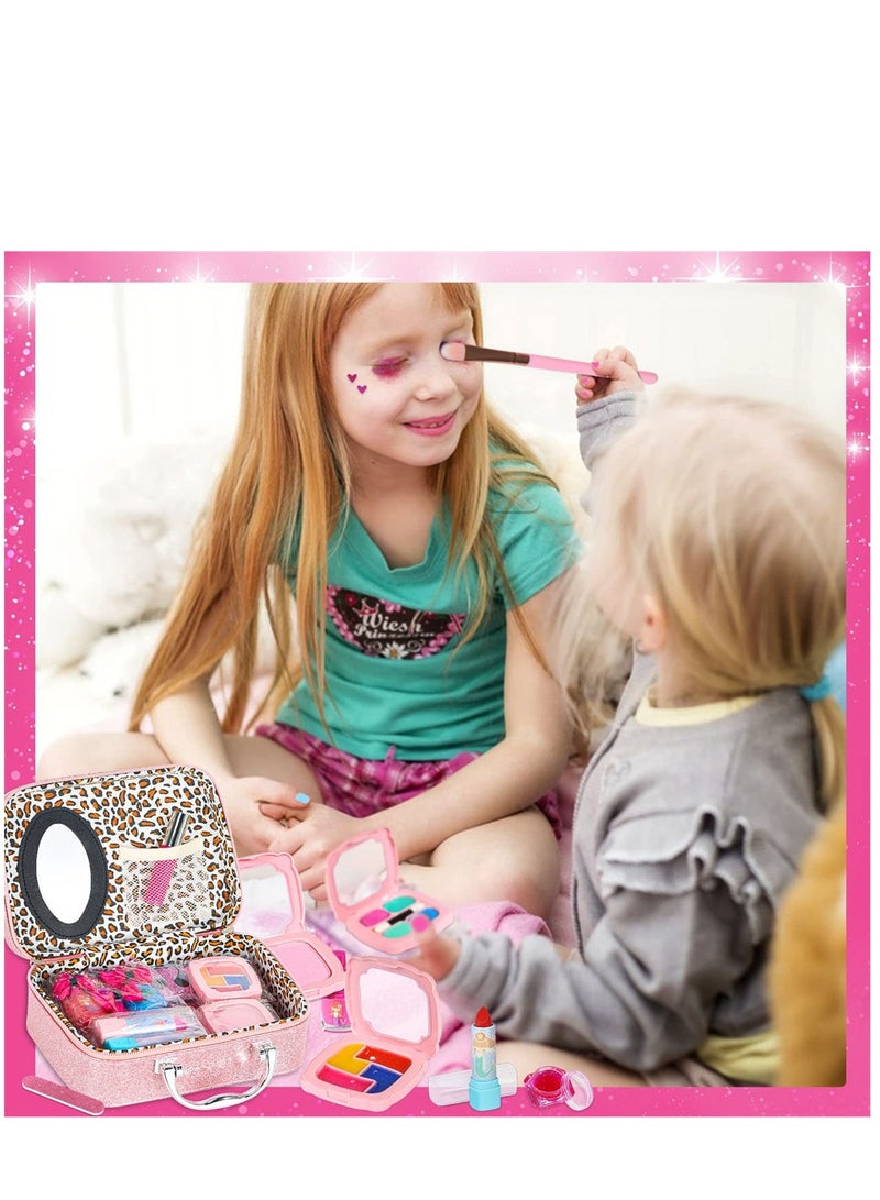 Excefore Kids Washable Makeup Girl Toys, Kids Makeup Kit for Girl, Safe and Non-Toxic Little Girl Makeup Set, Little Girls Makeup Kit for Toddler Kid Children Princess, Birthday Gift for Girl 4-10 Year Old  - Image 2