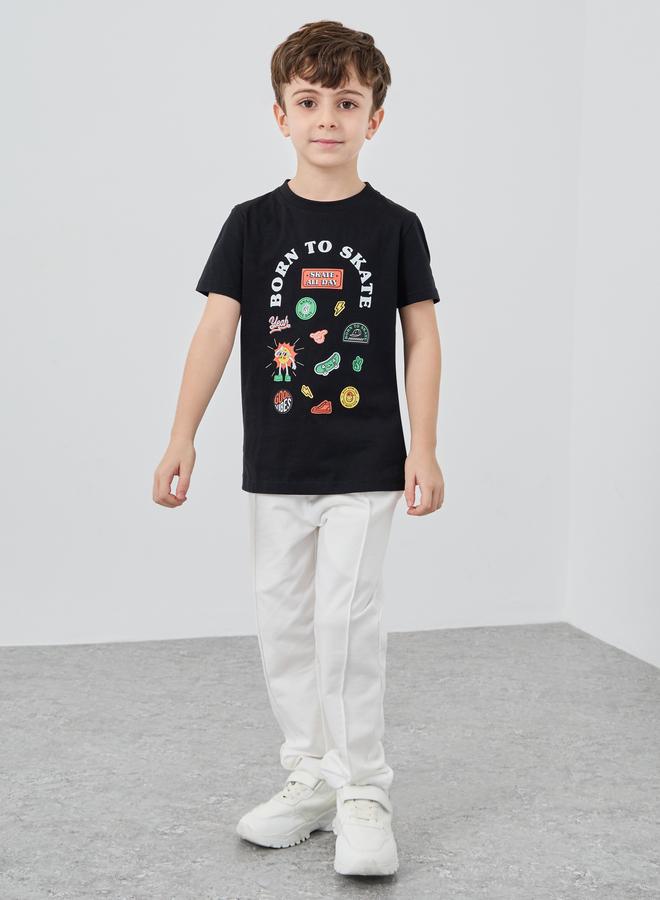 Styli Graphic Print Round Neck T-Shirt - Image 2