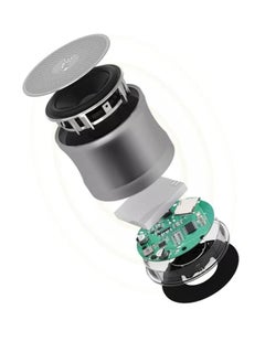 EWA EWA 109PRO Bluetooth Speaker Portable Metal HIFI Speakers Т𝖶Ѕ Wireless Music Player Strong Sound Card Play Speaker (Silver)  - Image 3