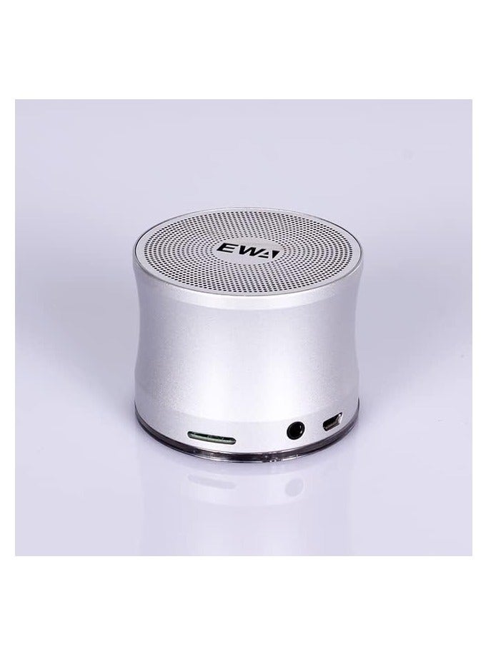 EWA 109PRO Bluetooth Speaker Portable Metal HIFI Speakers Wireless Music Player Strong Sound Card Play Speaker (Silver)