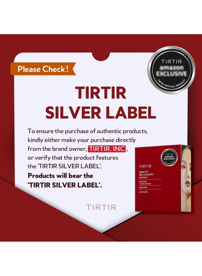 ترتر وسادة قناع TIRTIR الملائمة #17C بورسلين 0.63 أونصة (18 جم) تغطية كاملة - Image 3