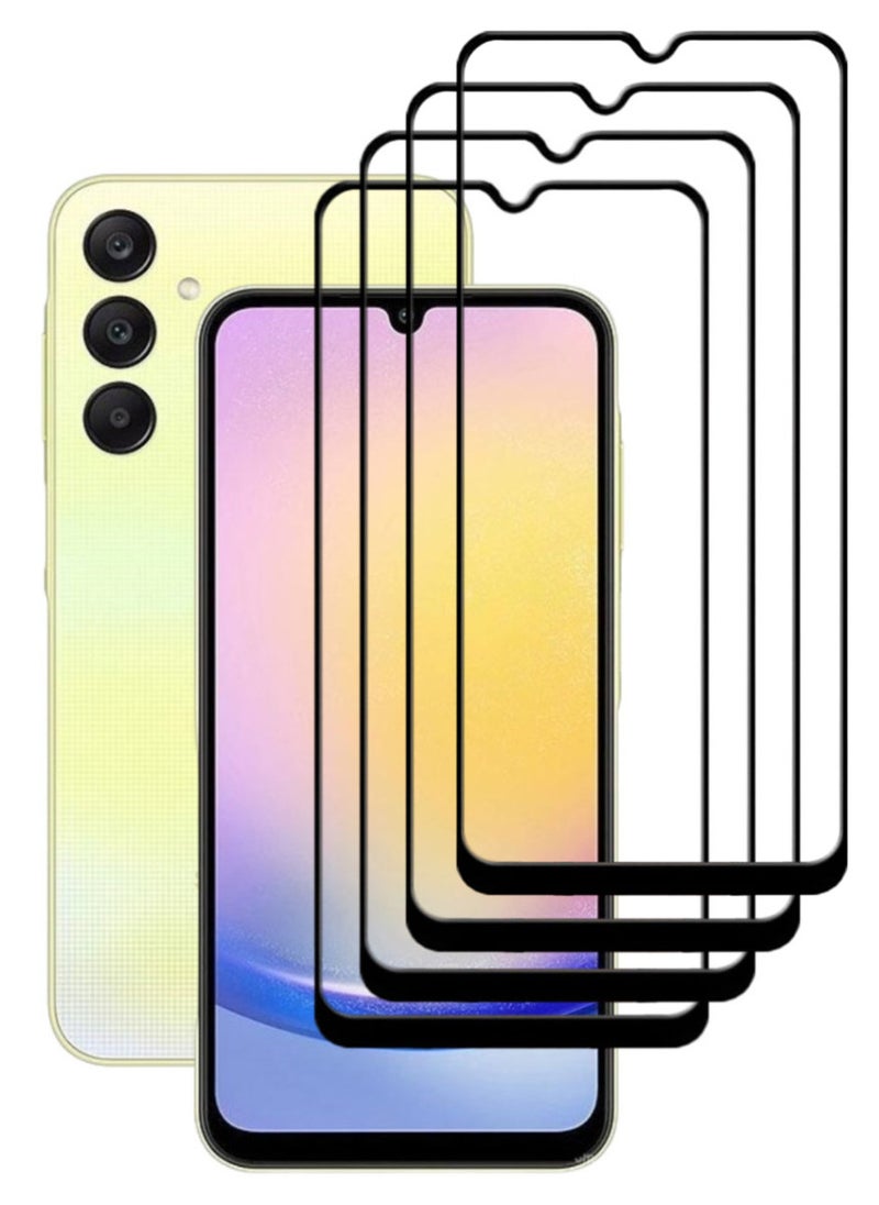 ACLIX 4 Pieces Antistatic ESD Dustproof Premium Quality High Definition Tempered Glass Screen Protector Designed For Samsung Galaxy A25 - Image 1