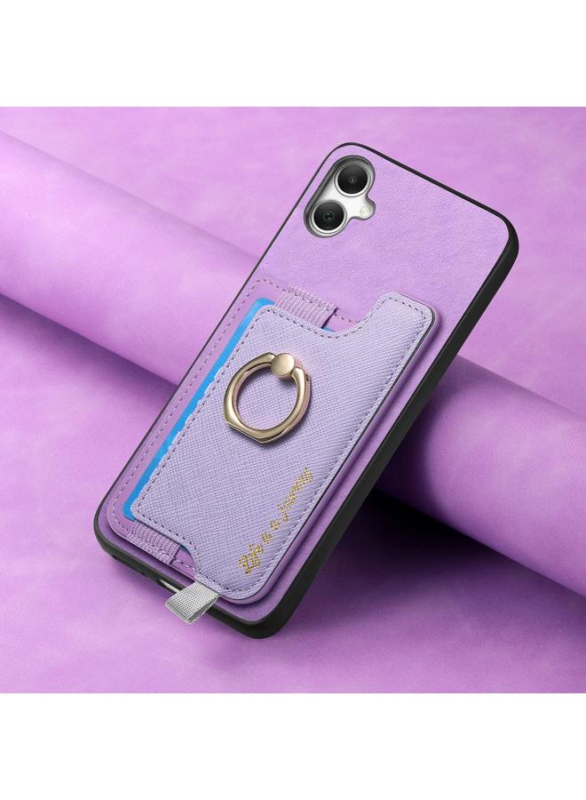 اس-توب جراب لهاتف Samsung Galaxy XCover 7 بتصميم كلاسيكي متقاطع من الجلد مع حلقة إدخال أفقية وحقيبة بطاقات وحافظة هاتف MagSafe - Image 5