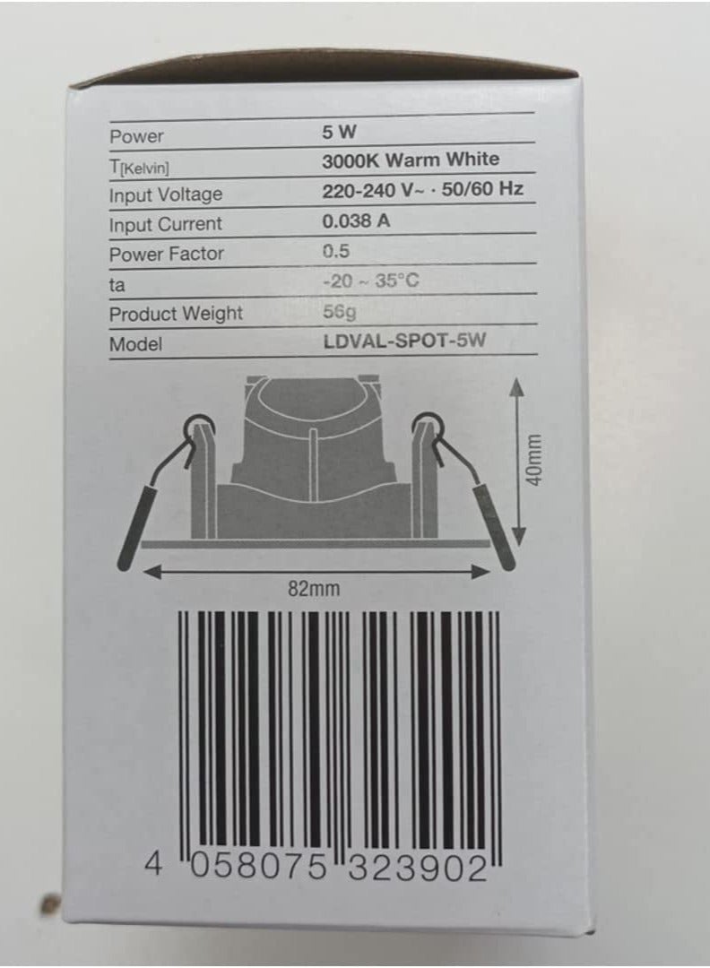 LEDVANCE Ledvance Osram 5W Led Adjustable Spot Light Warm White  - Image 4