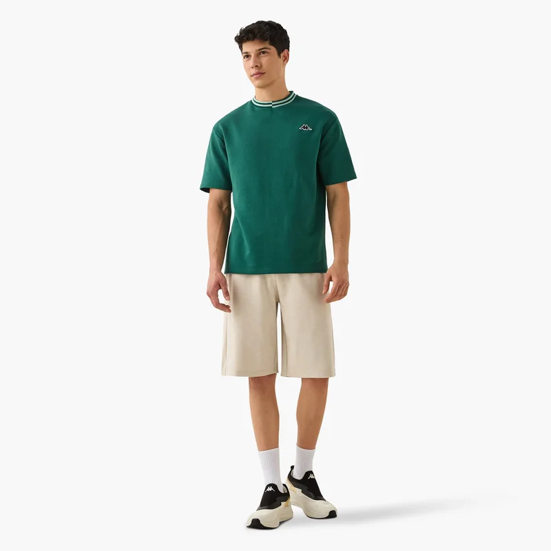 كابا Kappa Logo Print T-shirt with Contrast Trim
