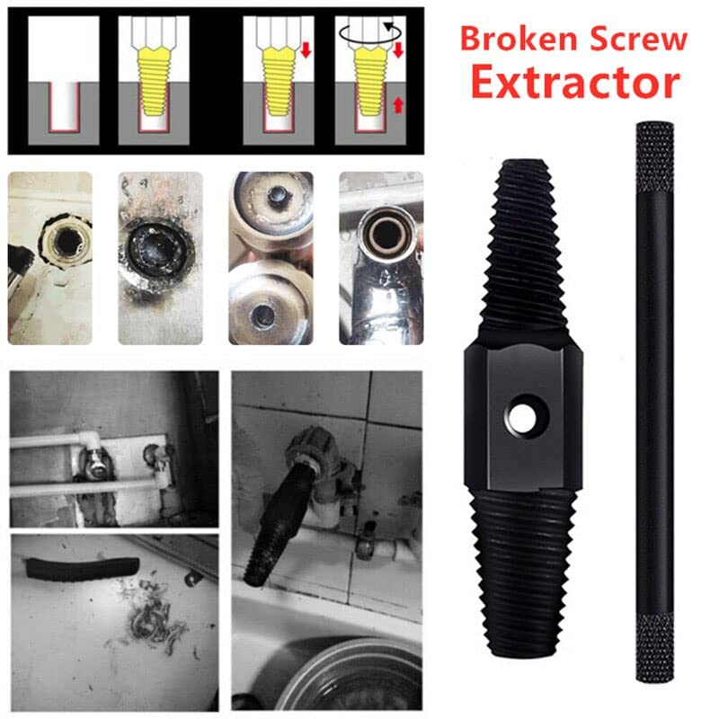 uptodateproducts 1/2'' 3/4'' Double-Head Tap Faucet Valve Screw Extractor Set Damaged Broken Wire Water Pipe Bolt Remover Multipurpose House Up to Date Products & Tools by Mr. DIY Crafts - Image 2