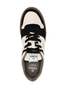 Fendi Match Low Top Suede Sneakers In Black  - Image 2