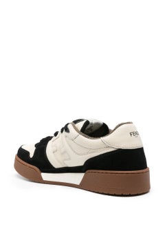 Fendi Match Low Top Suede Sneakers In Black  - Image 3