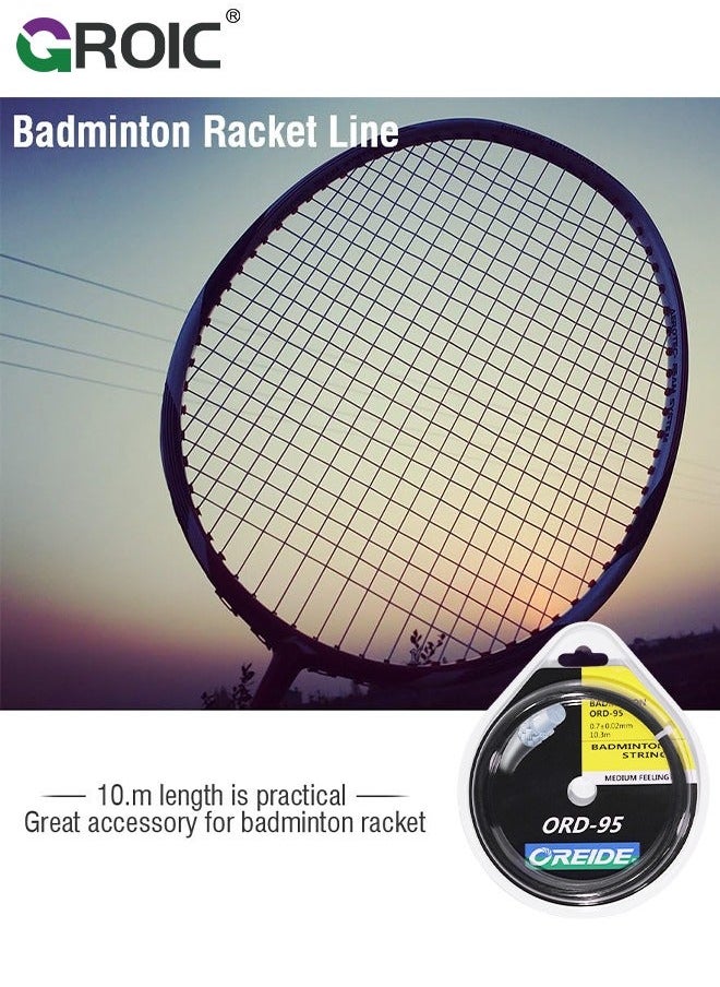 GROIC - 2Pcs Badminton Racket String, Durable High Flexibility Training Nylon Racquet String Line, Repair Accessory Thread Wire for Training, 10.3Mx0.7mm - Image 1