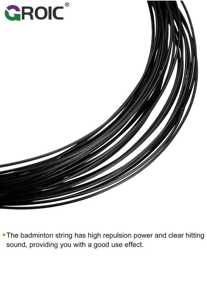 GROIC - 2Pcs Badminton Racket String, Durable High Flexibility Training Nylon Racquet String Line, Repair Accessory Thread Wire for Training, 10.3Mx0.7mm - Image 1