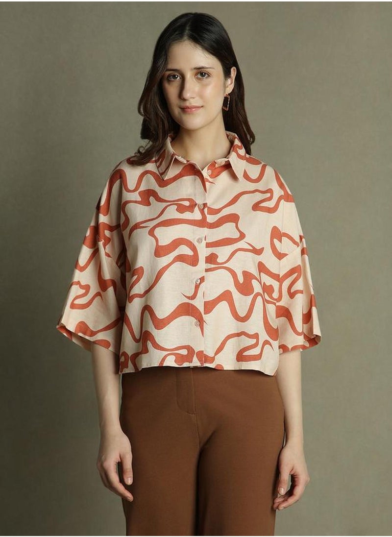 Dennis Lingo - Rust Crop Top For Women - Image 1