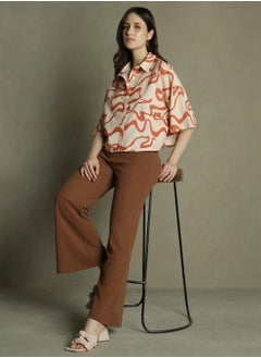 Dennis Lingo Rust Crop Top For Women  - Image 5