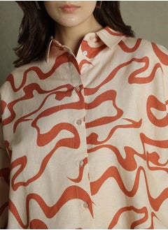 Dennis Lingo Rust Crop Top For Women  - Image 4