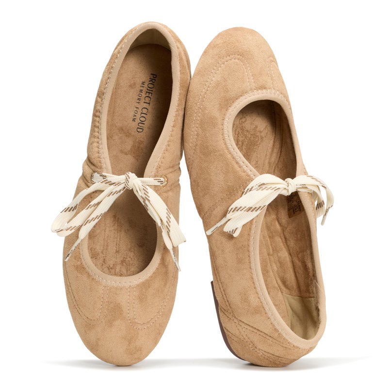 Project Cloud Fashion Mary Jane Shoes Women - Womens Ballet Flats with Memory Foam Insole - Lightweight & Non-Slip Ballet Flats Shoes for Women 2026 (Emilee, TAN,10M)