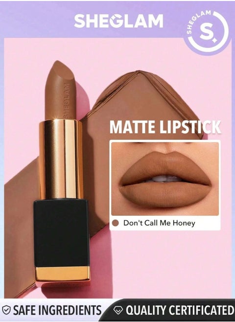 SHEGLAM Matte Allure Lipstick-Don'T Call Me Honey  4g