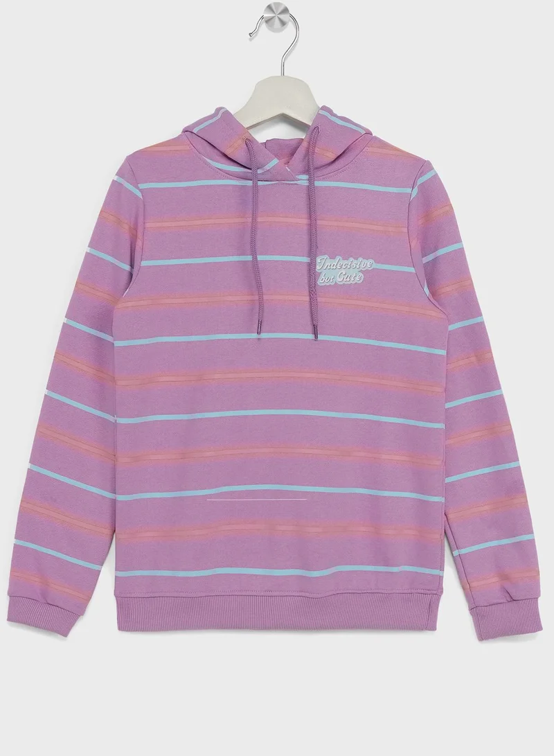 Pinata Girls Stripe Drawstring Hoodie