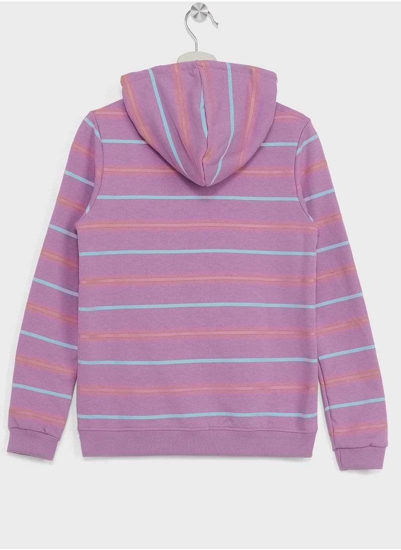Pinata - Girls Stripe Drawstring Hoodie - Image 1