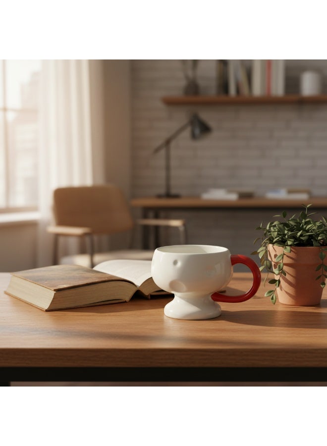 Akdc Ceramic Mug 375Ml Off White/Red - Image 2