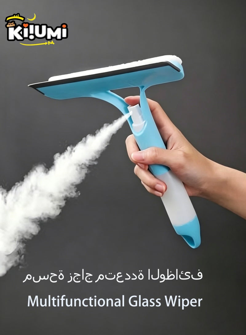 KIIUMI 3 in 1 Spray Squeegee, Multifunctional Glass Wiper with Spray, For Car Indoor Outdoor High Windows, - Image 1