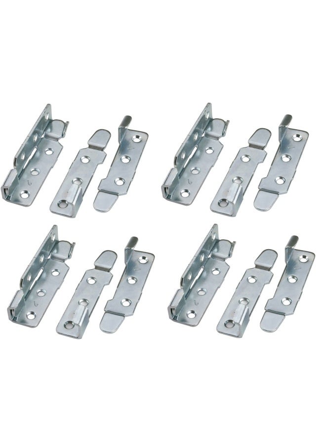 ROBUSTLINE Set Of 4 Bed Clamp Angle Bracket Type 6 Inch Zp Bed Rail Brackets Heavy Duty Non Mortise Bed Frame Bed Post Double Hook Slot Bracket  - Image 1