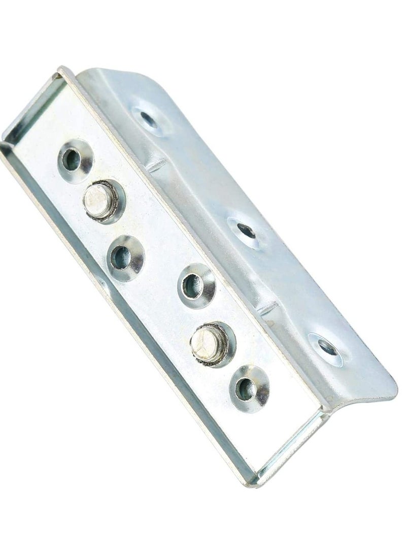 ROBUSTLINE Set Of 4 Bed Clamp Angle Bracket Type 6 Inch Zp Bed Rail Brackets Heavy Duty Non Mortise Bed Frame Bed Post Double Hook Slot Bracket  - Image 3