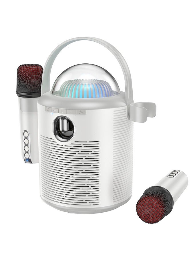 هوكو مكبر صوت كاريوكي محمول بتقنية البلوتوث من HOCO BS59 مع ميكروفونات لاسلكية مزدوجة - إضاءة LED بقوة 10 وات ومدة تشغيل طويلة - Image 1