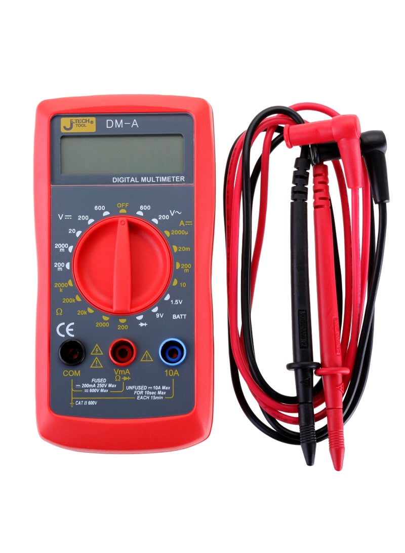 jetechtool Jetech Digital Multimeter, AC/DC Voltage & AC Current Tester, Resistance Diode Continuity Measurement, Overload Protection, Compact Design 70×140 mm, GB/T 13978-2008 Compliant - DM-A - Image 1