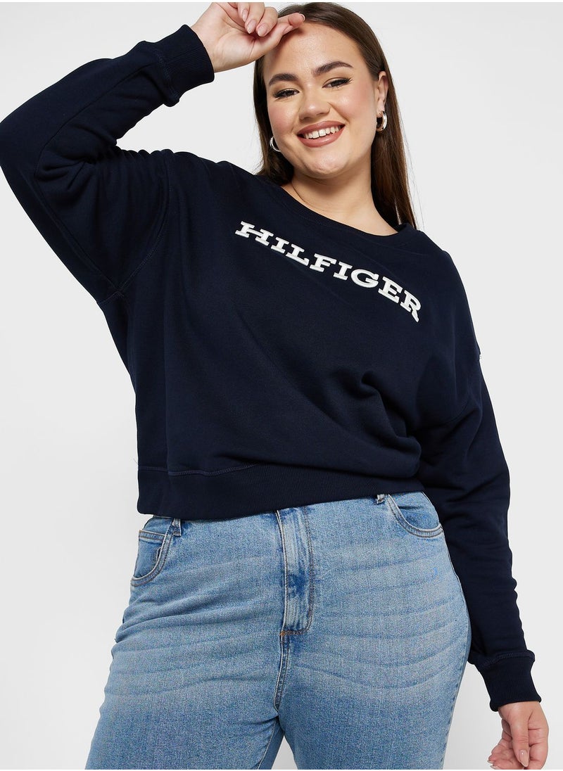 Tommy Hilfiger Plus Crew Neck Logo Sweatshirt  - Image 1