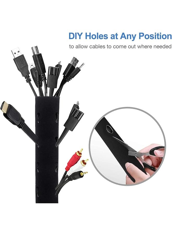 4 Pack Cable Management Sleeve 19 20 Inches Cord Organizer System With Zipper For Tv Computer Office Home Entertainment Flexible Cable Sleeve Wrap Cover Wire Hider System Black - pzsku/ZE40C99ED48AB1BBC80E3Z/45/_/1740916885/82925565-a73c-4b01-9b52-3415aac418f3