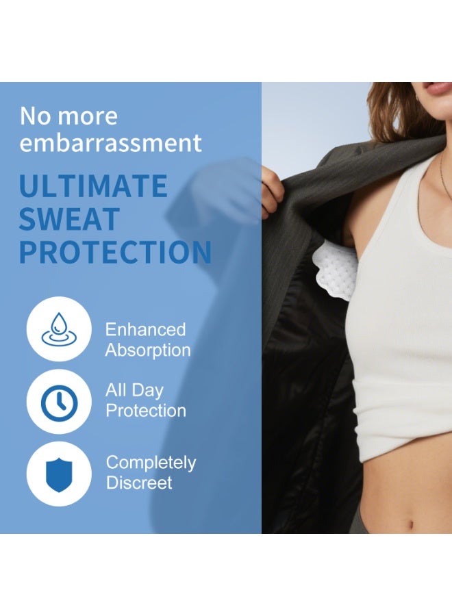 Disposable Armpit Sweat Pads, 100 Pcs Invisible Self-adhesive Underarm Sweat Pads, for Men Women Comfortable Unflavored Sweat Free Armpit Protection - Image 3