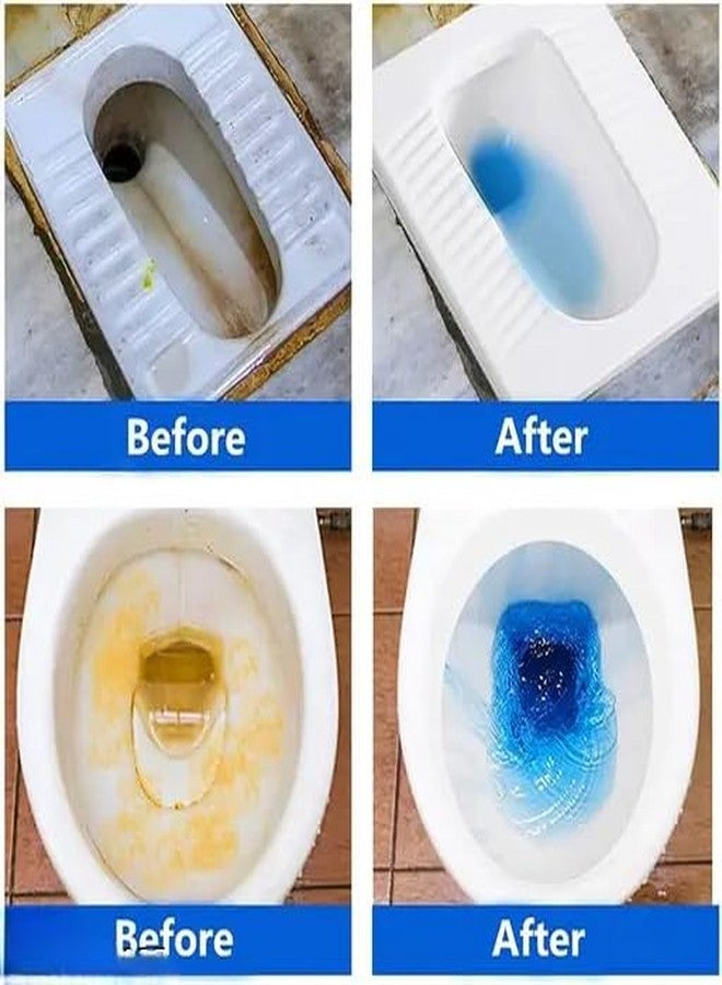 CRENTROVA Toilet Bowl Cleaner Tablets - Automatic Deep Cleaning, Deodorizing & Stain-Removing Blue Blocks (Pack of 10) | Long-Lasting Freshness for Toilets & Urinals | Easy Drop-in Use ((Pack of 10)) - Image 4