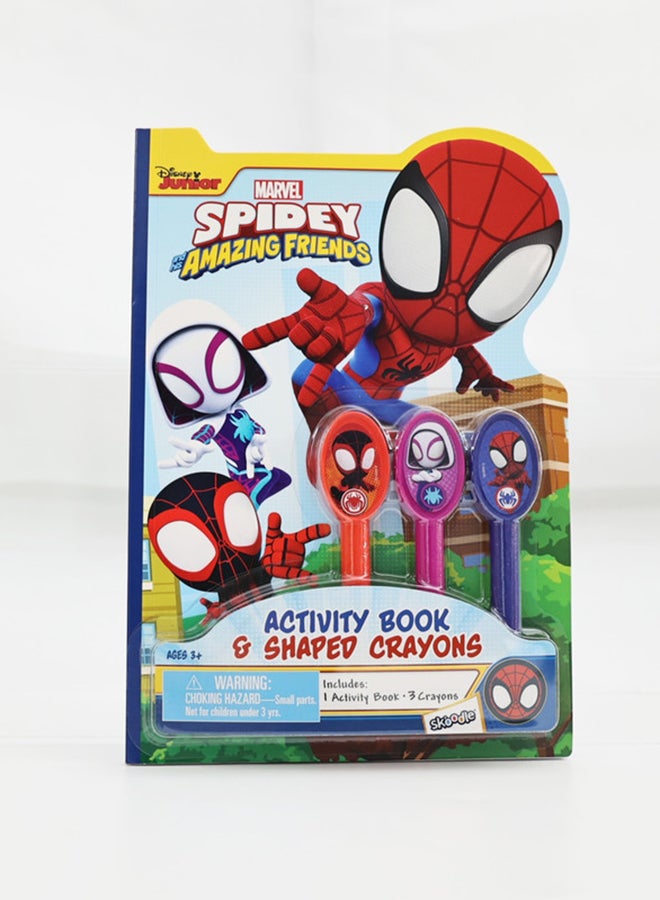 MARVEL SPIDEY ACTIVITY BOOK AND SHAPED CRAYONS - Image 1