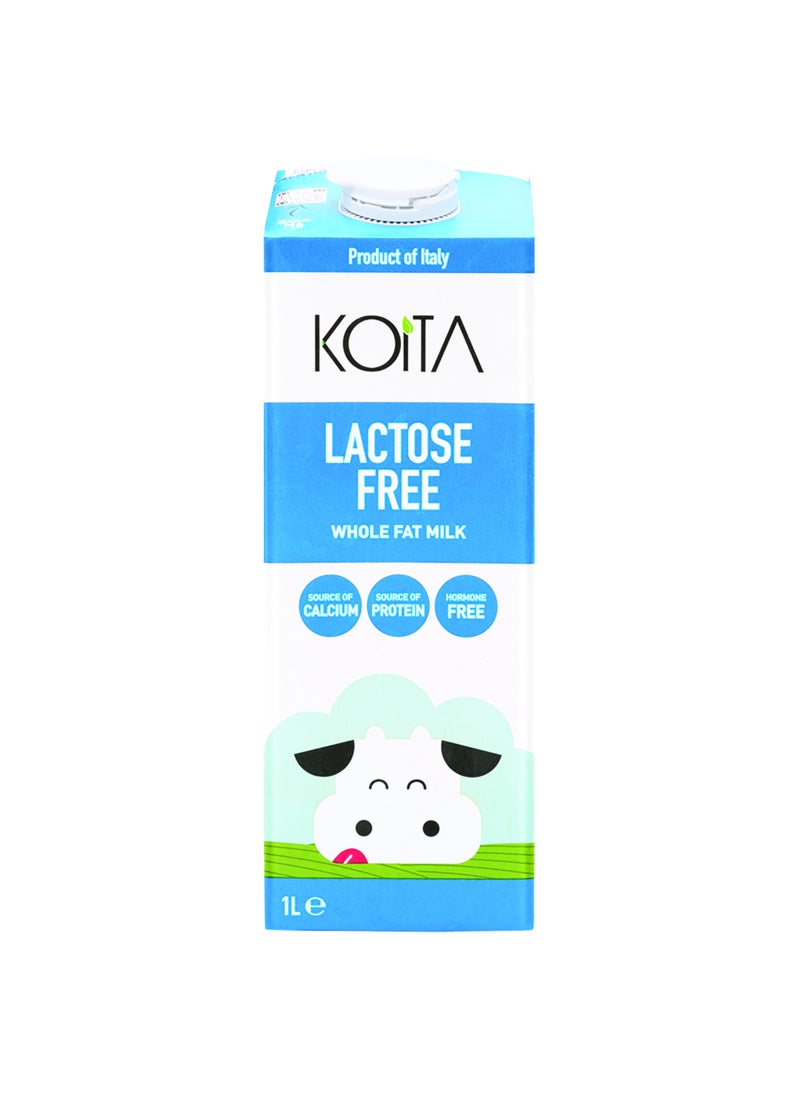 Koita Lactose-Free Whole Fat Milk (1L, 12-Pack) - No Added Hormones, Easy to Digest, Vitamin Enriched, Made in Italy - Image 2