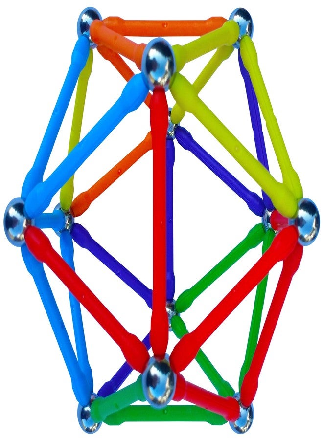 Magz Mega Magz, 130-Piece Magnetic Construction Set - 66 bars and 64 balls - Image 1