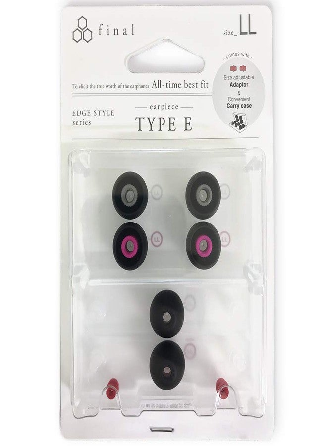 final مجموعة نصائح الأذن من فاينال أوديو بلاك + بلاك / أحمر من السيليكون نوع E مع علبة ومحولات فوهة متوافقة مع 1More و AKG و Audio-Technica و Beats by Dre و Campfire Audio و Empire Ears و Shure و Sony و Westone (X-Lg) - Image 3