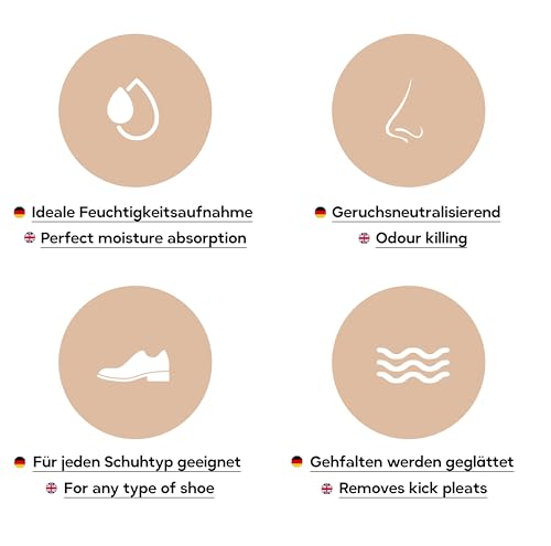 Kaps – Wooden Shoe Trees for Men & Women (2 Pck) – Twin-Pack Sustainable Beech Wood Shoe Shaper – Perfect for Leather & Suede – Preserves Shape, Absorbs Moisture & Extends Footwear Life (L5-L6) - Image 4