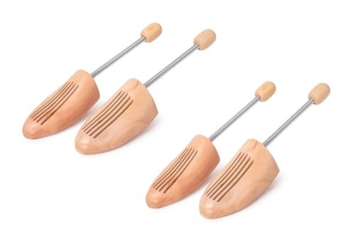 Kaps – Wooden Shoe Trees for Men & Women (2 Pck) – Twin-Pack Sustainable Beech Wood Shoe Shaper – Perfect for Leather & Suede – Preserves Shape, Absorbs Moisture & Extends Footwear Life (L5-L6) - Image 1