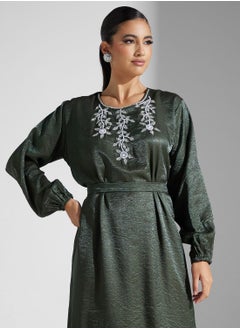 hayas closet Embellished Belted Jalabiya  - Image 3