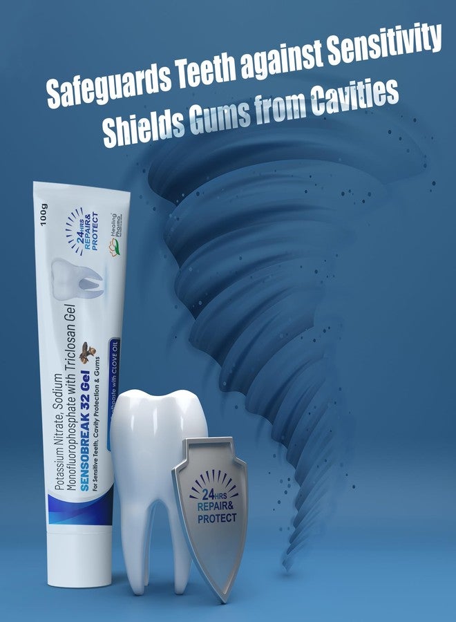Healing Pharma - Sensobreak Whitening Toothpaste Gel With Clove Oil for Sensitive Teeth & Cavity Prevention 100g, Pack of 2 - Image 4