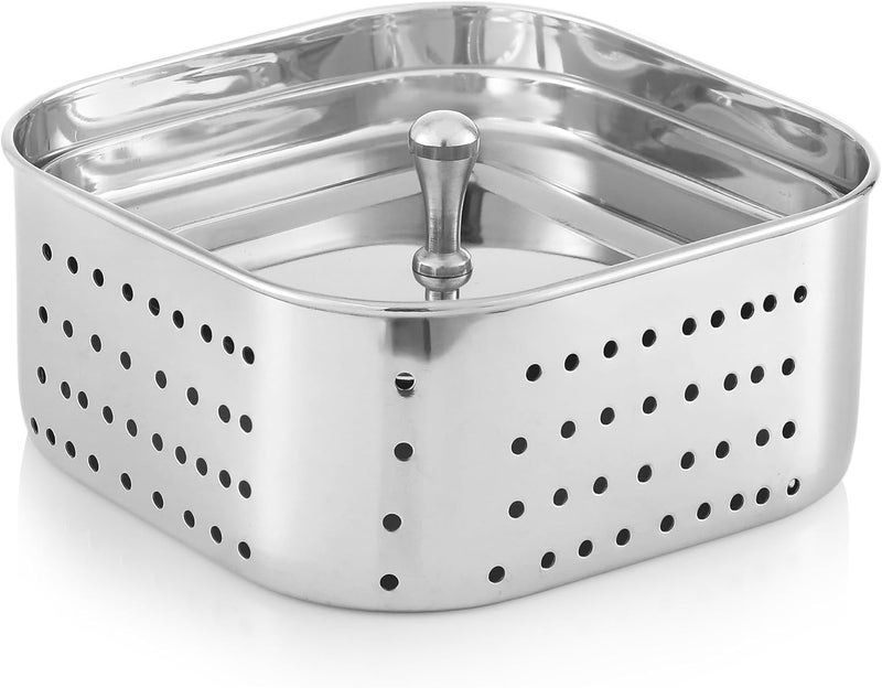 DiBha Stainless Steel Square Paneer Maker Mould 1000 Ml 1 Kg Pack of 1 Silver - Image 5