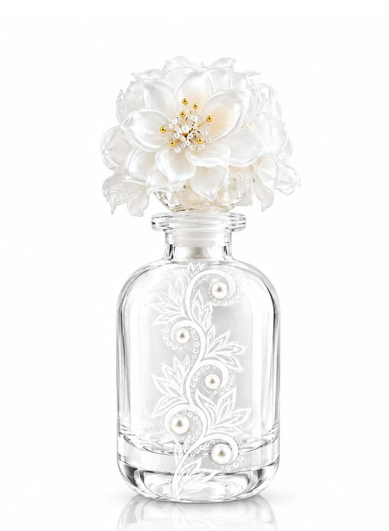 Radin Luxury Empty Oil Perfume Bottle 150ML With Floral Flower Cap | Decorative Attar Bottle For Perfume, Essential Oils & Fragrance Storage - Image 1