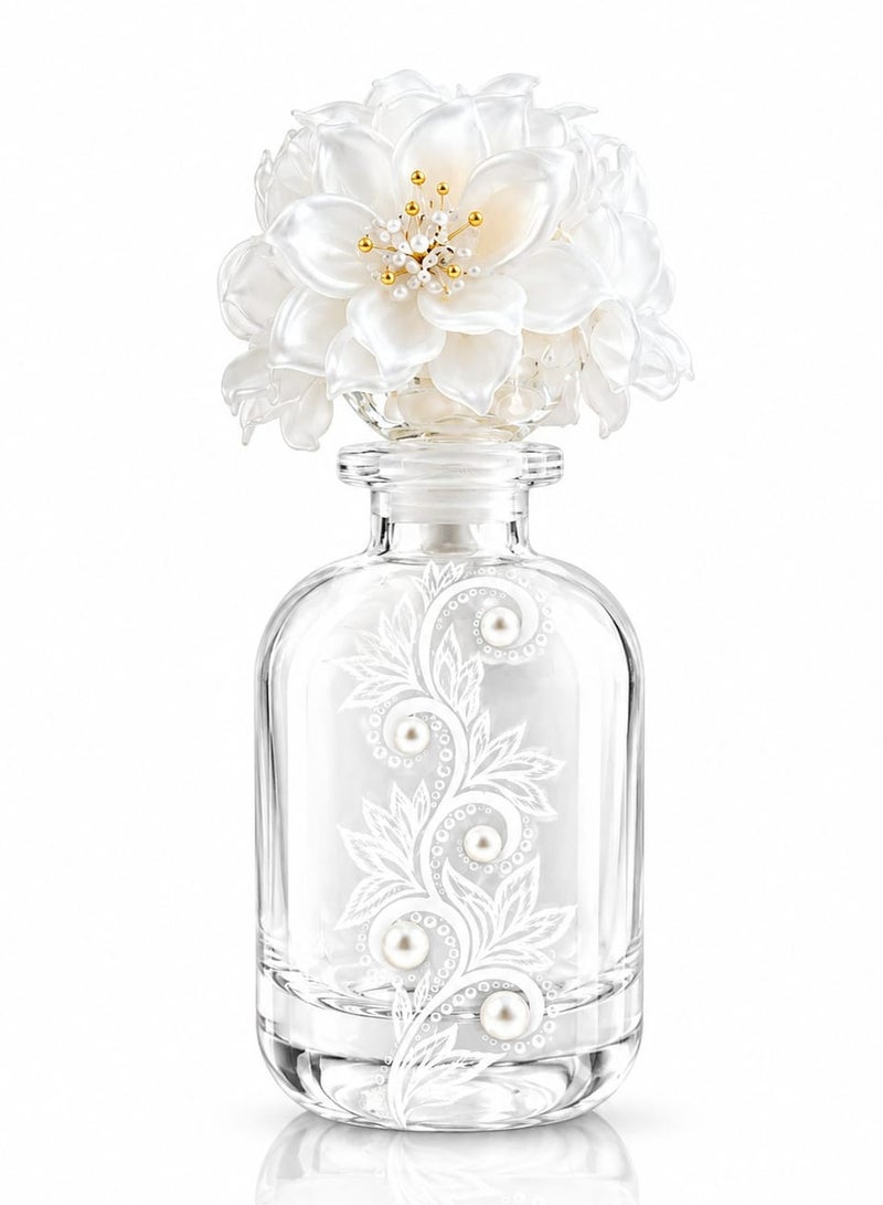 Radin Luxury Empty Oil Perfume Bottle 150ML With Floral Flower Cap | Decorative Attar Bottle For Perfume, Essential Oils & Fragrance Storage - Image 2