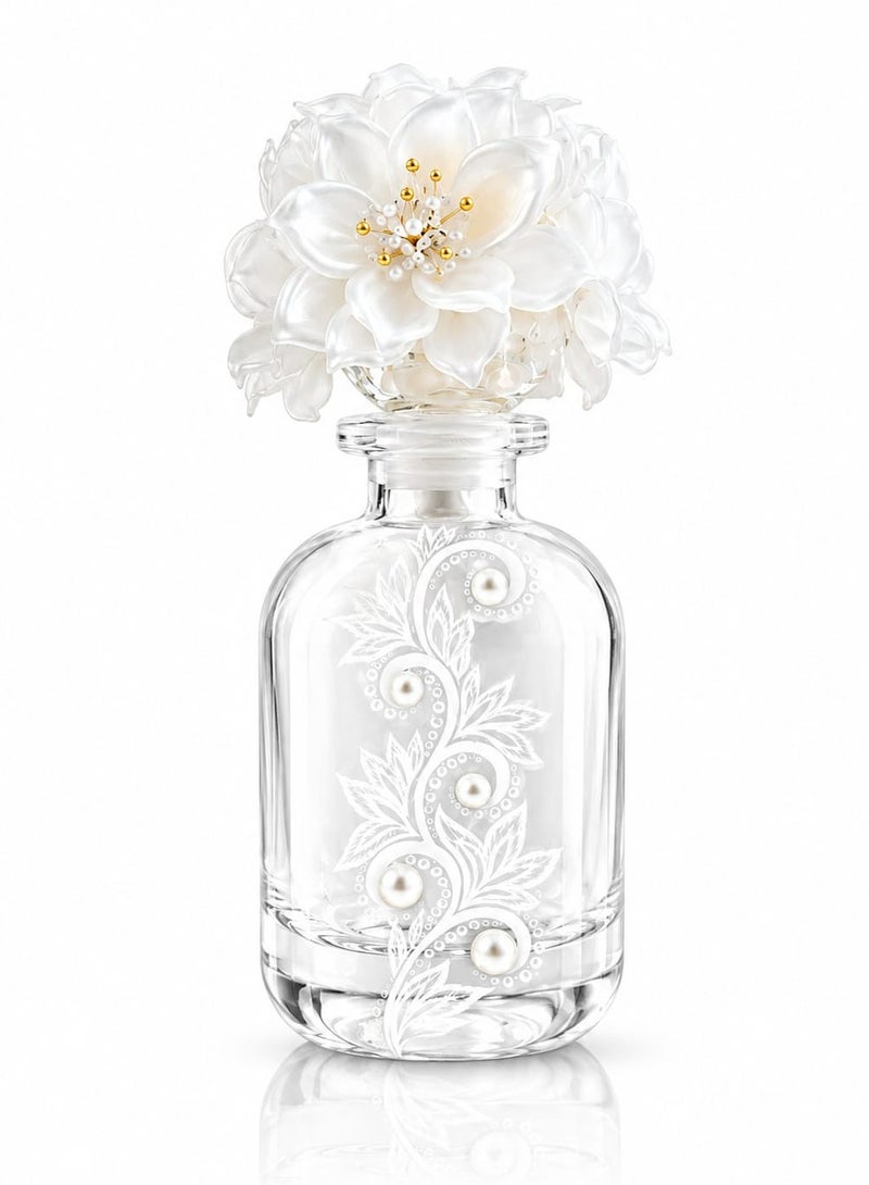Radin Luxury Empty Oil Perfume Bottle 150ML With Floral Flower Cap | Decorative Attar Bottle For Perfume, Essential Oils & Fragrance Storage - Image 3