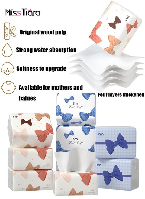 280pcs*30packs Embossed 4-ply Paper Towel Household Soft Paper Towel Suitable for Bedroom Living Room Dining Room Office Travel