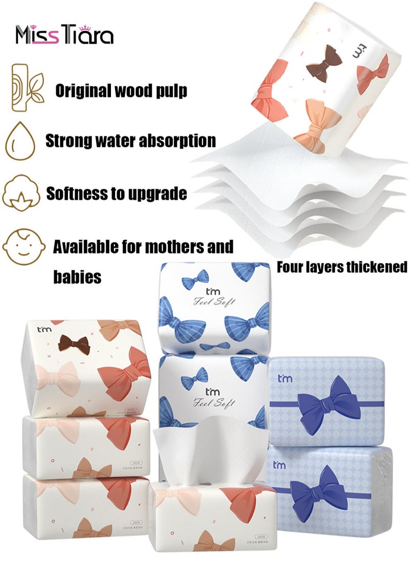 280pcs*30packs Embossed 4-ply Paper Towel Household Soft Paper Towel Suitable for Bedroom Living Room Dining Room Office Travel